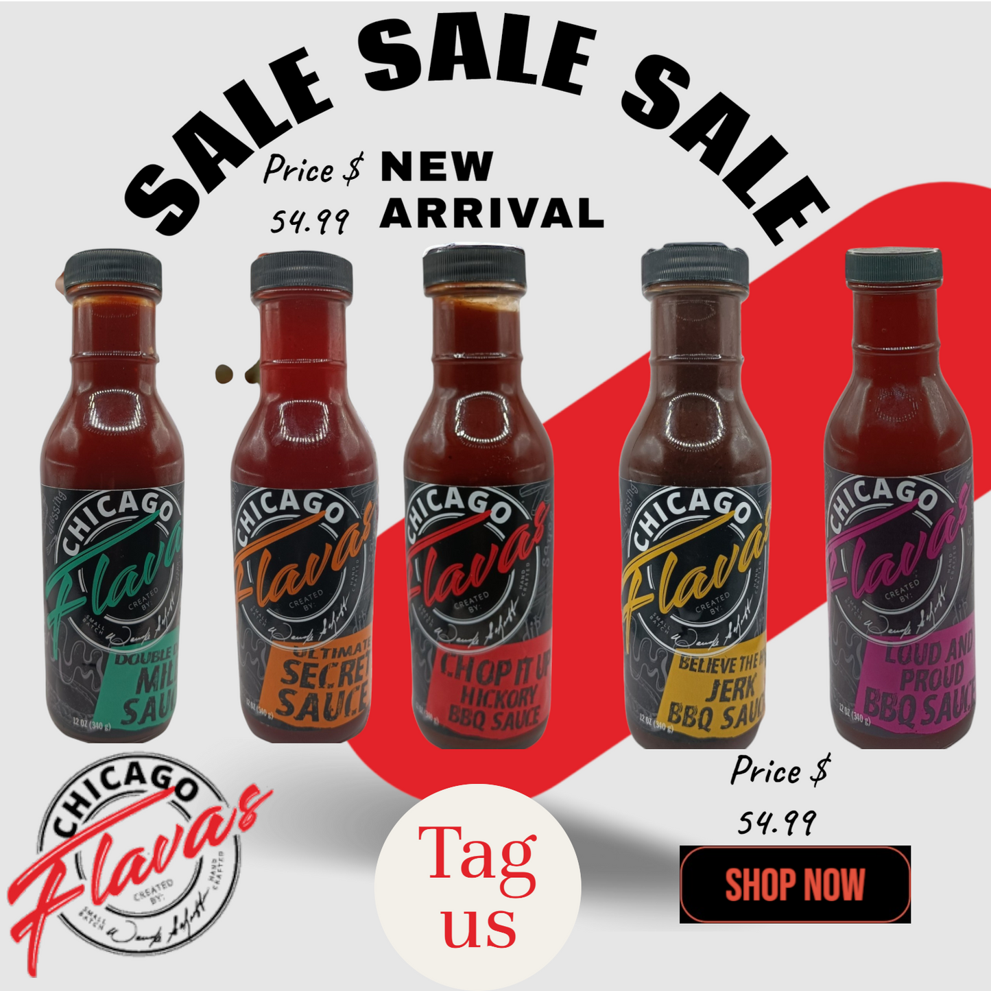 Value Pack 5 Bottles of Sauce